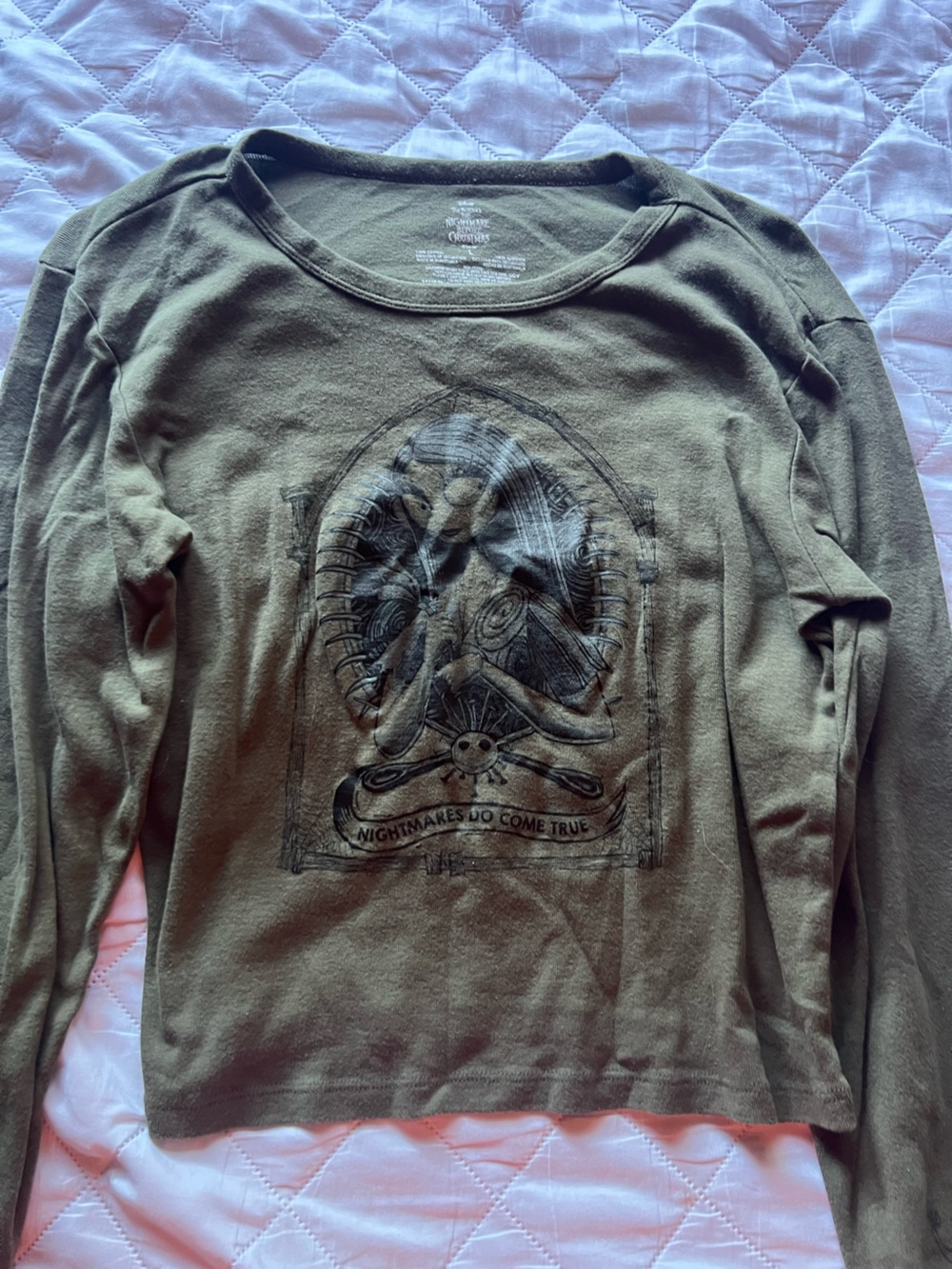 Disney The Nightmare Before Christmas Olive Green Tagged long sleeve!